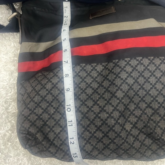 Gucci Blue/Red Diamante Nylon Web Large Messenger Bag  Gucci Web Messenger Bag Diamanté Nylon Bag